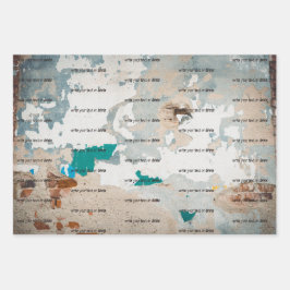 ロフトスタイル絵を描旧レンガ壁 ラッピングペーパーシート