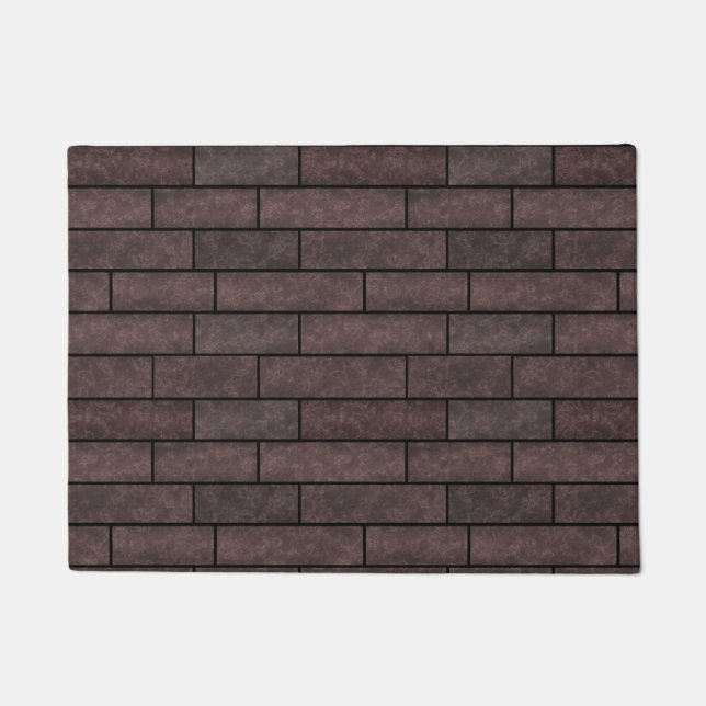 ロフト、レンガ、茶色レンガ ドアマット (正面)