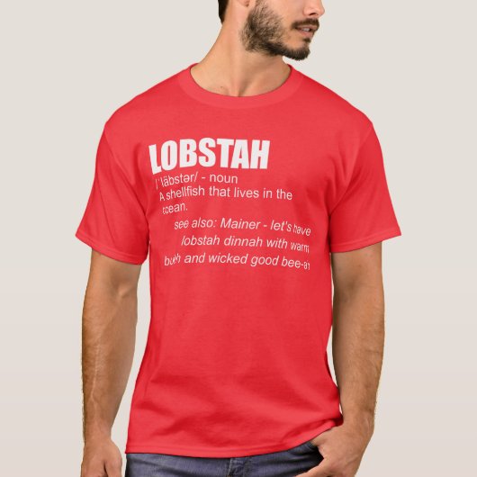ロブスタおもしろいー定義ロブスターメインロブスタ Tシャツ (正面)