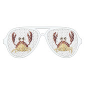 ロブスターおもしろいアダルトアビエーターパーティーシェード アビエーターサングラス (正面)