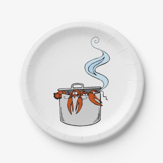 ロブスターおもしろいポット ペーパープレート (正面)