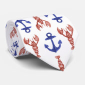 ロブスターおよびいかり ネクタイ (ロール)