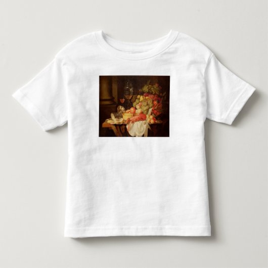 ロブスターが付いている静物画 トドラーTシャツ (正面)