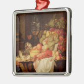 ロブスターが付いている静物画 メタルオーナメント (左)