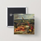 ロブスターが付いている静物画、1826-27年 缶バッジ (正面&裏面)