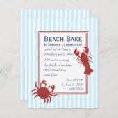 ロブスターとカニ 招待状 (正面/裏面)