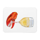 ロブスターとワイン マグネット (横)