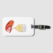 ロブスターとワイン ラゲッジタグ (正面横)