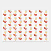 ロブスターとワイン ラッピングペーパーシート (正面2)