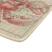 ロブスターのまな板が付いているヴィンテージのメインの地図 カッティングボード (角)