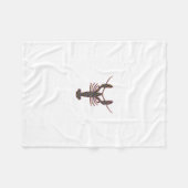 ロブスターのアーガイルのシルエット フリースブランケット (正面(横))