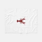 ロブスターのシルエット フリースブランケット (正面(横))