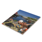 ロブスターのポット、ブイ、ロープは、 タイル (側面)