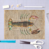 ロブスターの地中海のなシーライフのヴィンテージのアートワーク 薄葉紙 (クラフト)