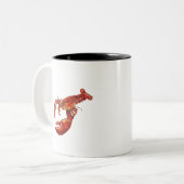 ロブスターの水彩画 ツートーンマグカップ (正面左)