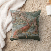 ロブスターの海、ヴィンテージアールヌーボー クッション (ブランケット)