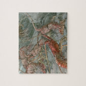 ロブスターの海、ヴィンテージアールヌーボー ジグソーパズル (縦)