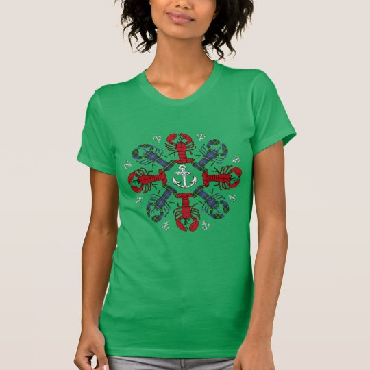 ロブスターの雪片のいかりN.S.Christmasの醜いワイシャツ Tシャツ