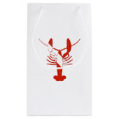 ロブスターの飛び込みのシルエット スモールペーパーバッグ (裏面)