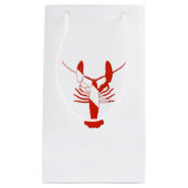 ロブスターの飛び込みのシルエット スモールペーパーバッグ (正面)