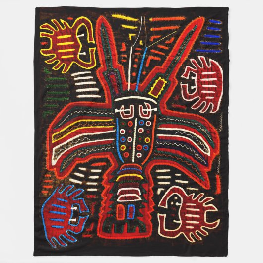 ロブスターのMolaは多彩な毛布を作ります フリースブランケット (正面)