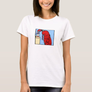 ロブスターのSpagettiの革紐のタンクトップ Tシャツ