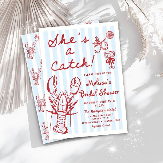 ロブスターはブライダルシャワーのキャッチセレクト 招待状