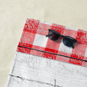 ロブスターはモノグラムのな姓を焼きます ビーチタオル (インサイチュ)