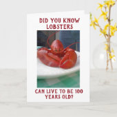ロブスターは今100歳の若さで感じ生きてる? カード (黄色い花)