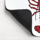 ロブスターは赤いです マウスパッド (コーナー)