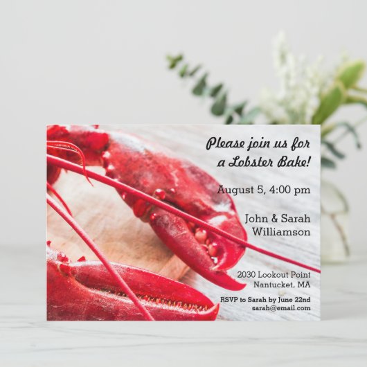 ロブスターはCrawfishの沸騰夏の航海のなビーチを焼きます 招待状 (スタンド正面)
