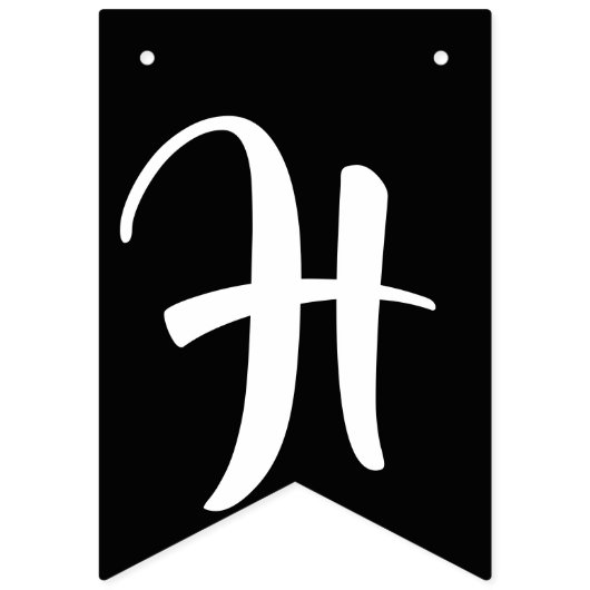 ロブスターをテーマにした赤白黒誕生日パーティー バンティングフラッグ (第2の旗)