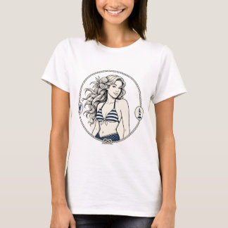 ロブスターを持つ人魚 Tシャツ