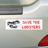 ロブスターを救って下さい バンパーステッカー (車上)