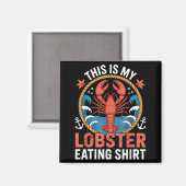 ロブスターを食べるTシャツ ロブスターTシャツ マグネット (正面/裏面)