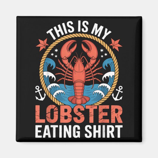 ロブスターを食べるTシャツ ロブスターTシャツ マグネット (正面)