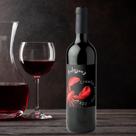 ロブスターアカザメの煮沸パーティー名 ワインラベル