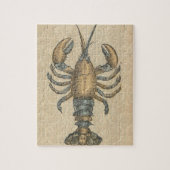 ロブスターイラストレーションアンティークメインシーフード ジグソーパズル (縦)