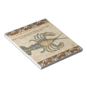 ロブスターイラストレーションアンティークメインシーフード ノートパッド (アングル)