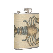 ロブスターイラストレーションアンティークメインシーフード フラスク (右)