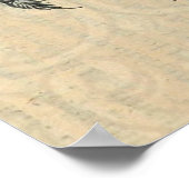 ロブスターイラストレーションアンティークメインシーフード ポスター (角)