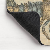 ロブスターイラストレーションアンティークメインシーフード マウスパッド (コーナー)