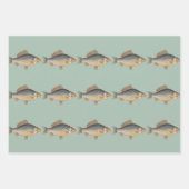 ロブスターイラストレーションアンティークメインシーフード ラッピングペーパーシート (正面3)