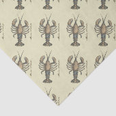 ロブスターイラストレーションアンティークメインシーフード 薄葉紙 (詳細)