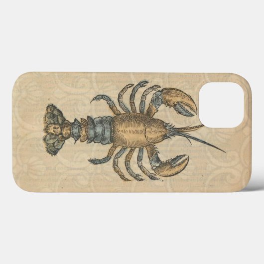 ロブスターイラストレーションアンティークメインシーフード Case-Mate iPhoneケース (裏面 (横))