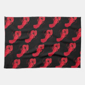 ロブスターオンブラックバックグラウンドby Marsden Hartley キッチンタオル (横)