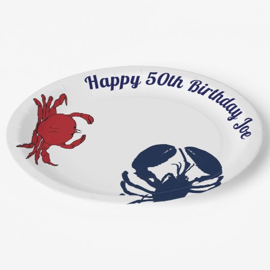 ロブスターカニすべての行事カスタム紙プレート ペーパープレート (アングル)