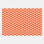 ロブスターカニのシーホースのオレンジ色のコースタルカワイイ ラッピングペーパーシート (正面3)