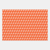 ロブスターカニのシーホースのオレンジ色のコースタルカワイイ ラッピングペーパーシート (正面2)