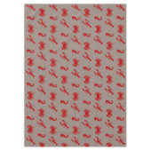 ロブスターカニの海馬クリムゾングリーン テーブルクロス (正面)